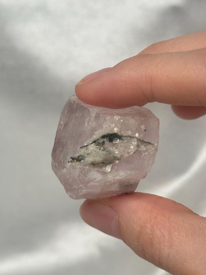 Pink Diamond Calcite Specimen | Hubei China | Natural Crystal Formation | Rare Collector Mineral | Soft Pink Gemstone Display