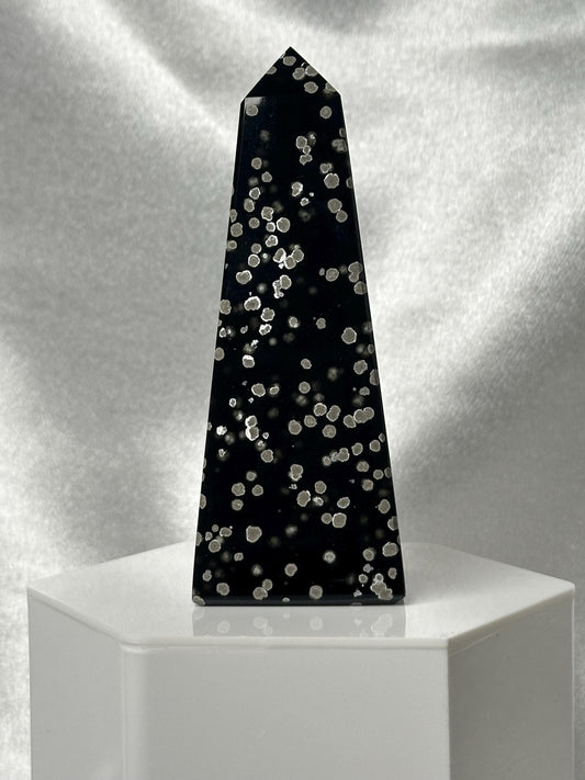 Stardust Obsidian Obelisks - YOU PICK | Natural Black Obsidian Towers with Inclusions | Polished Standing Specimens for Collectors & Display