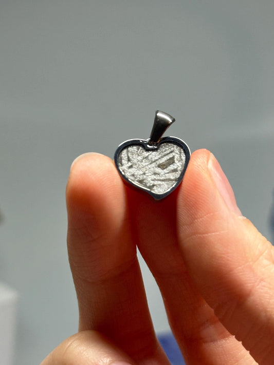 Aletai Iron Meteorite Heart Pendant | Natural Iron Meteorite Jewelry | Space Rock Pendant