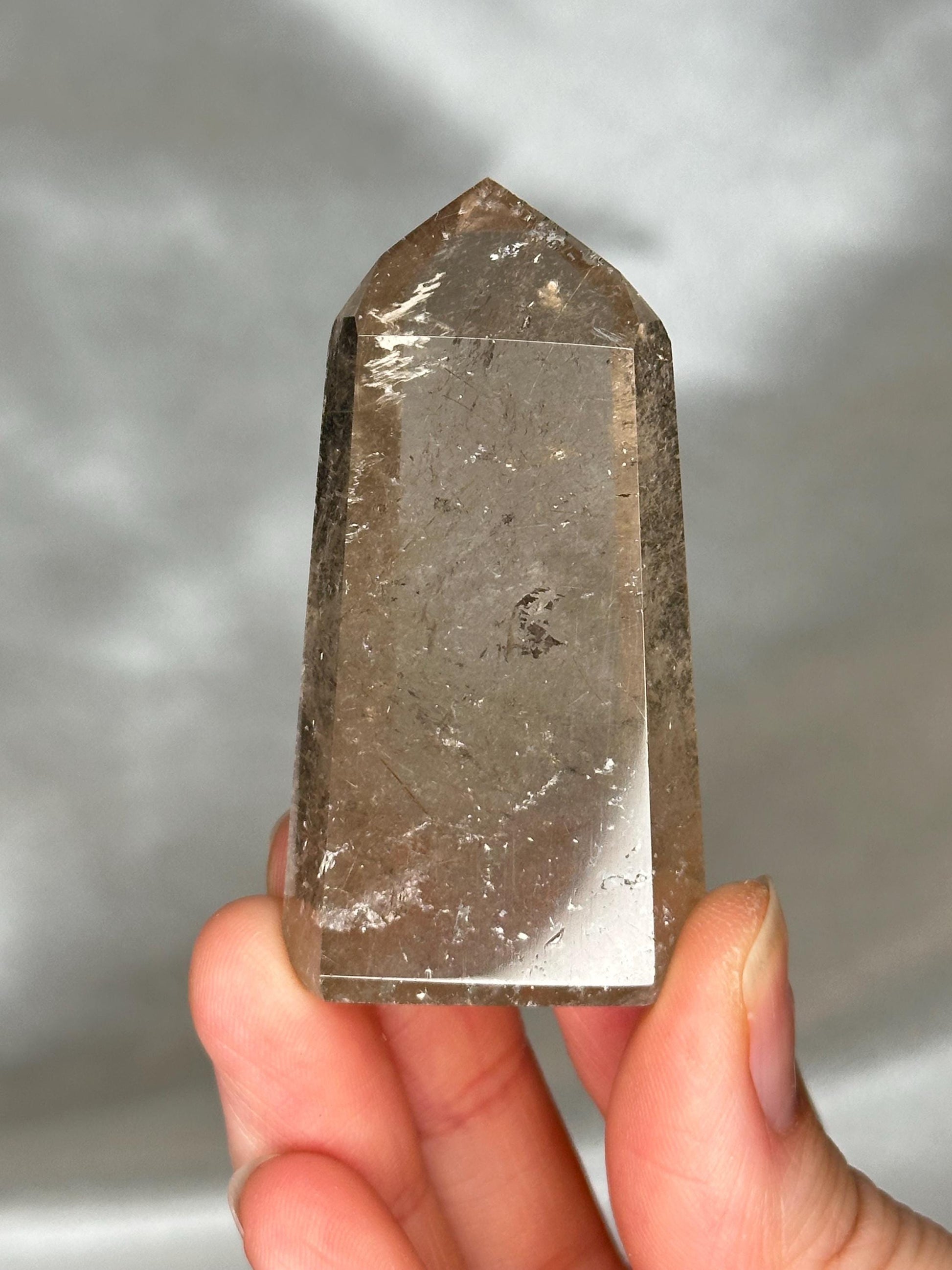 Rutile in Quartz Tower - YOU PICK | Natural Clear Quartz Crystal with Rutile Needle Inclusion | Polished Standing Mineral Collectors Display