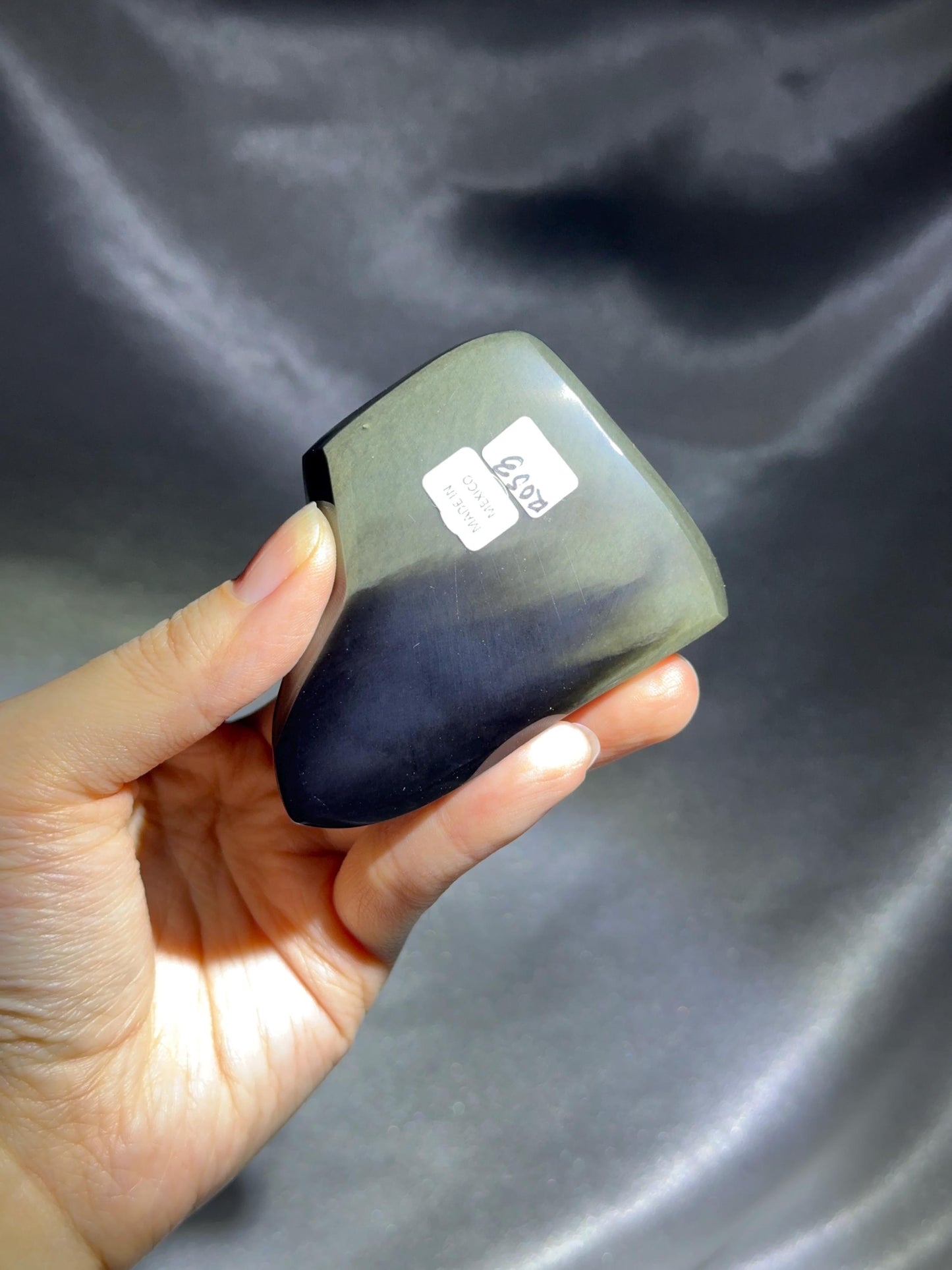 Rainbow Obsidian Star Freeform | Natural Black Obsidian Iridescent Sheen | Polished Volcanic Glass Mineral Specimen for Collectors & Display
