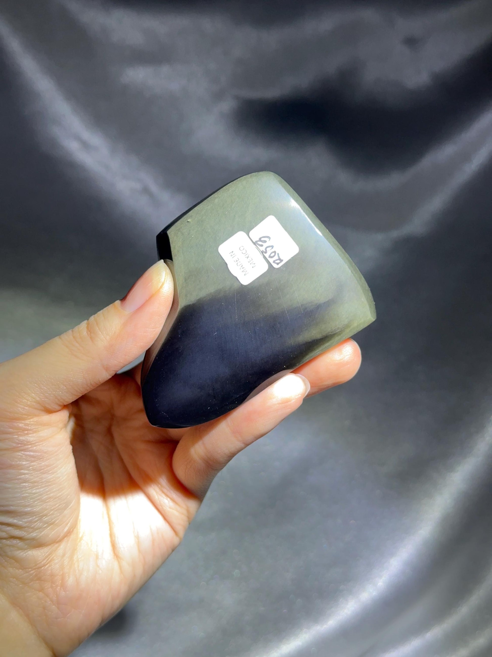 Rainbow Obsidian Star Freeform | Natural Black Obsidian Iridescent Sheen | Polished Volcanic Glass Mineral Specimen for Collectors & Display