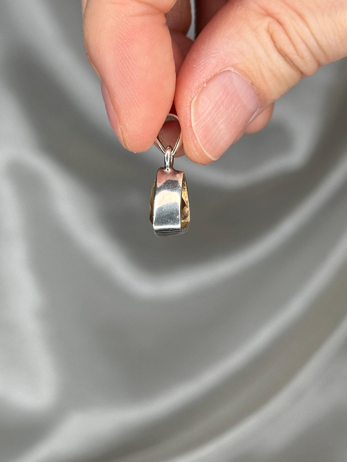 Citrine Pendant | Natural Yellow Quartz Crystal Pendant | Polished Citrine Stone Jewelry | Brazilian Gemstone Pendant for Necklaces