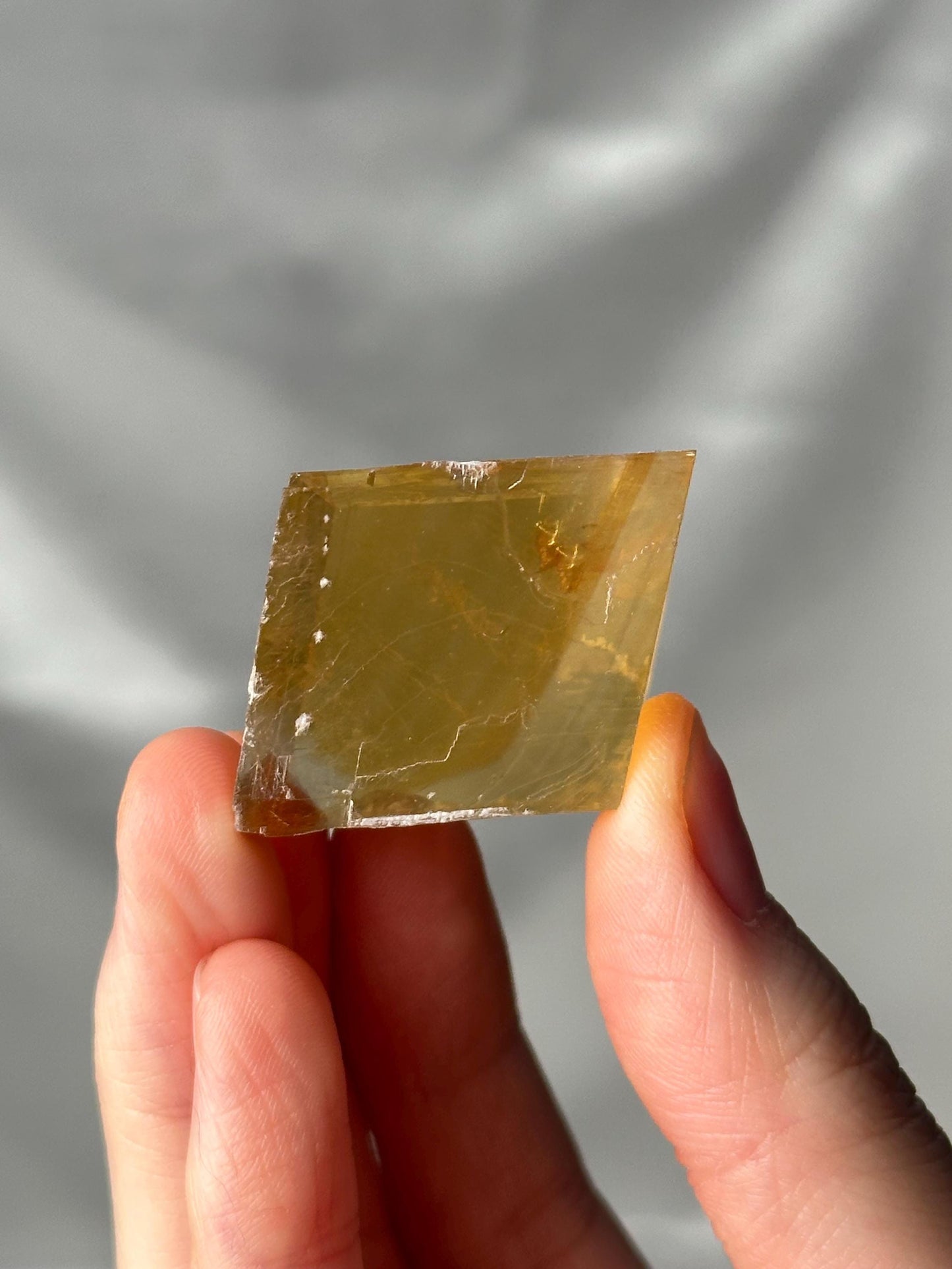 Honey Calcite Cube | Natural Golden Calcite Crystal Cube | Polished Calcite Mineral Specimen for Collectors & Display
