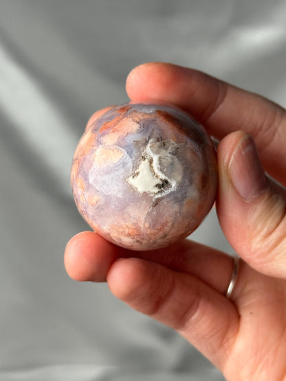Cotton Candy Agate Egg | Natural Pink Agate Crystal Egg | Polished Agate Mineral Specimen for Collectors & Display