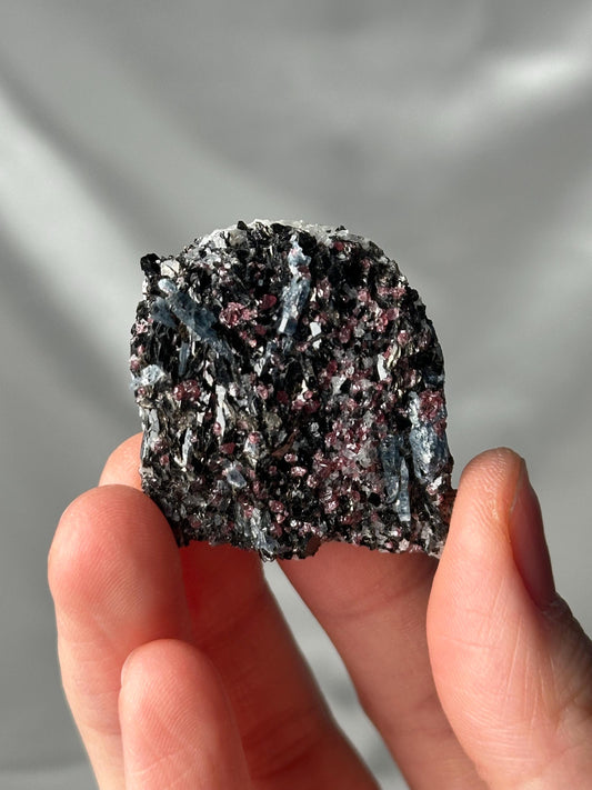 Mini Kyanite Garnet Albite Biotite Quartz Specimen | Raw Crystal Cluster for Mineral Collectors | Energy Balance and Protection | Rare!