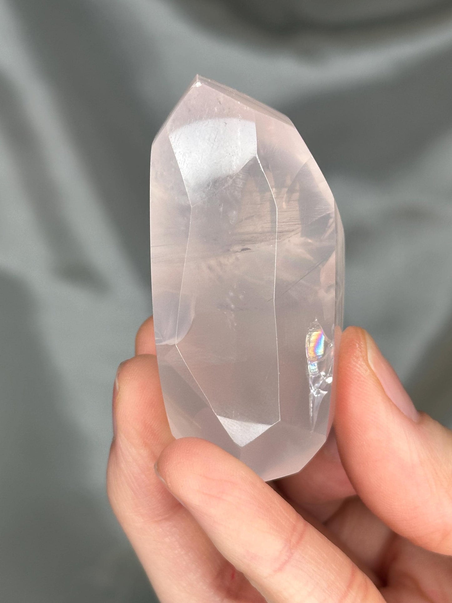 Rose Quartz Gusher Gem | Polished Pink Quartz Gemstone | Smooth Freeform Gusher Shape Mineral Specimen for Collectors & Display