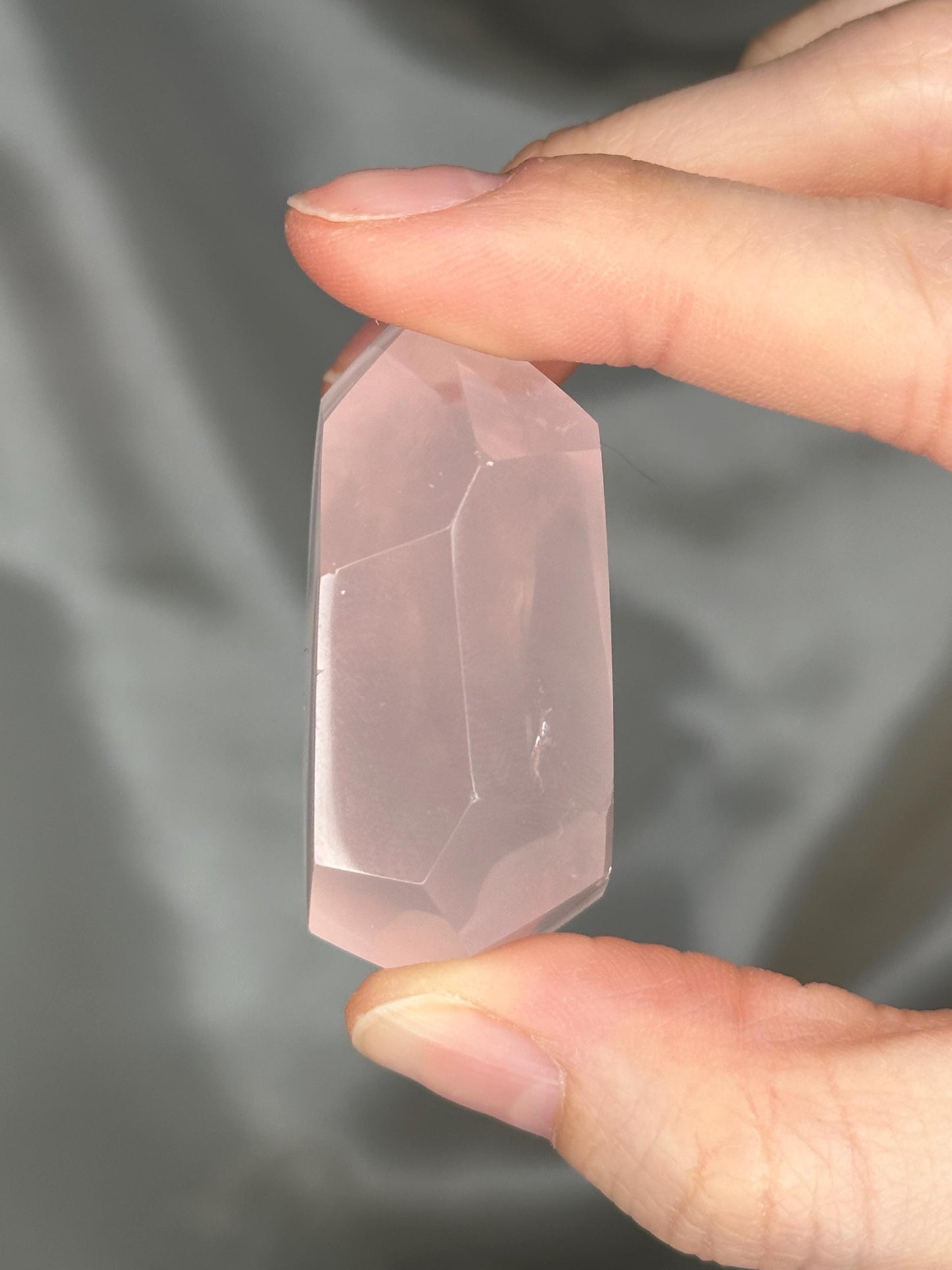 Rose Quartz Gusher Gem | Polished Pink Quartz Gemstone | Smooth Freeform Gusher Shape Mineral Specimen for Collectors & Display