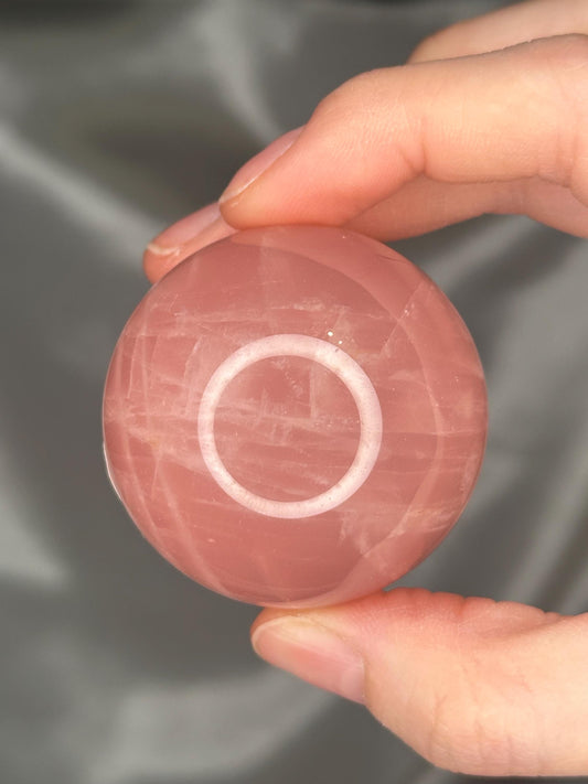 Rose Quartz Sphere – Polished Pink Crystal Orb of Love, Gentle Heart Chakra Stone, Decor, Meditation, or Gift Display