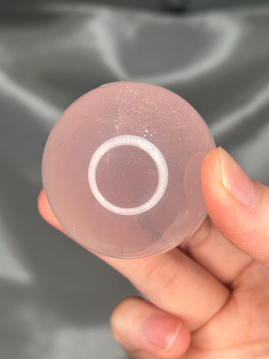 Rose Quartz Sphere – Polished Pink Crystal Orb of Love, Gentle Heart Chakra Stone, Decor, Meditation, or Gift Display