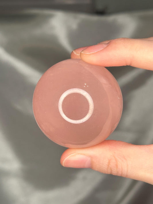 Rose Quartz Sphere – Polished Pink Crystal Orb of Love, Gentle Heart Chakra Stone, Decor, Meditation, or Gift Display
