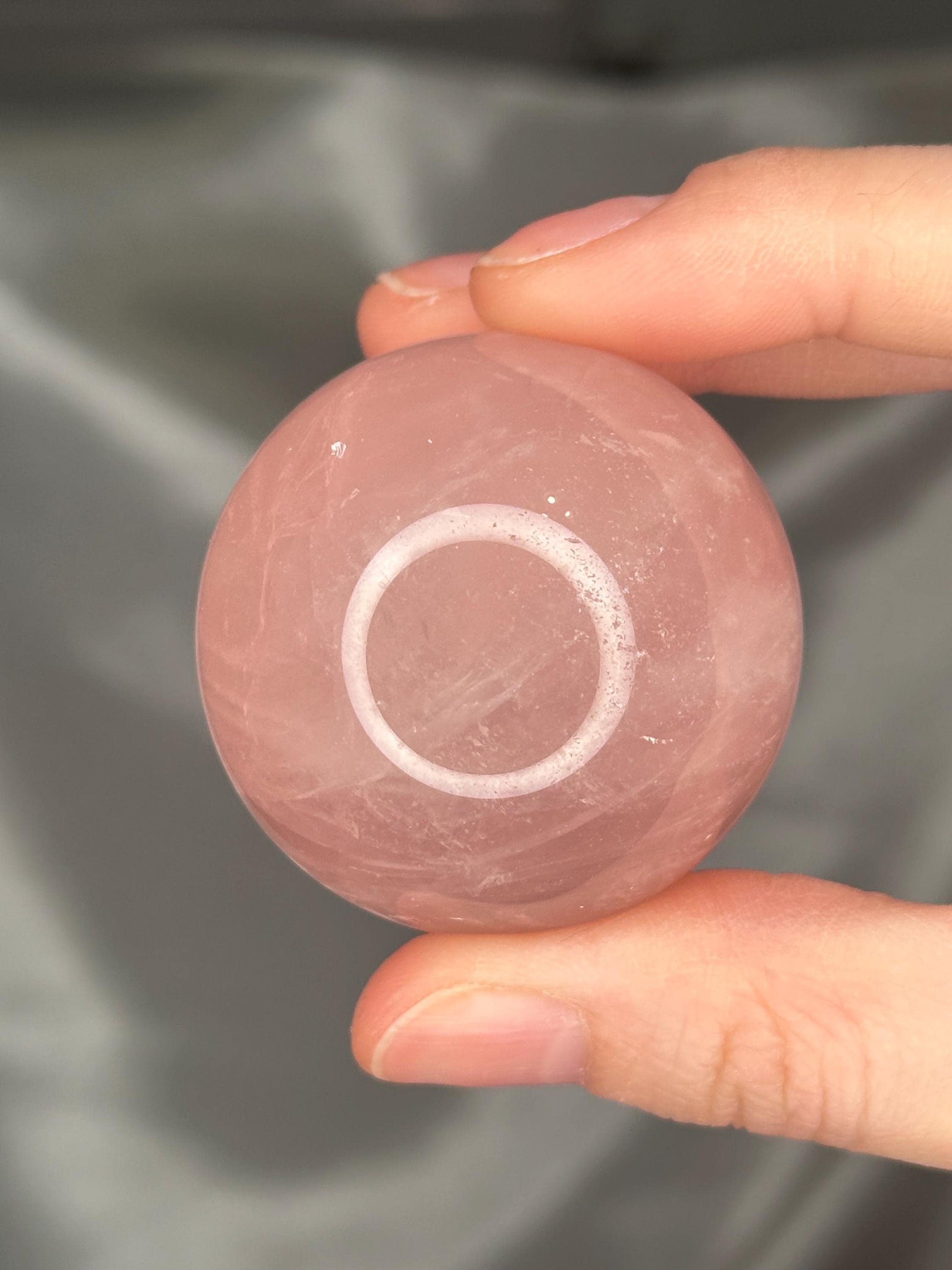 Rose Quartz Sphere – Polished Pink Crystal Orb of Love, Gentle Heart Chakra Stone, Decor, Meditation, or Gift Display