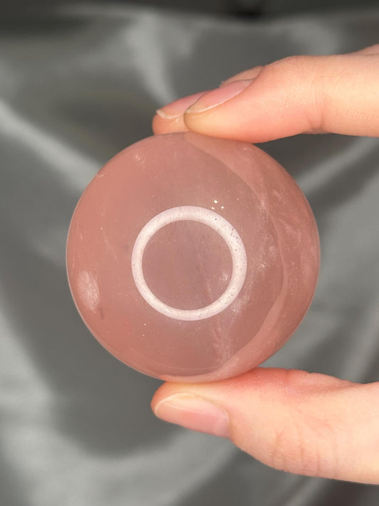 Rose Quartz Sphere – Polished Pink Crystal Orb of Love, Gentle Heart Chakra Stone, Decor, Meditation, or Gift Display