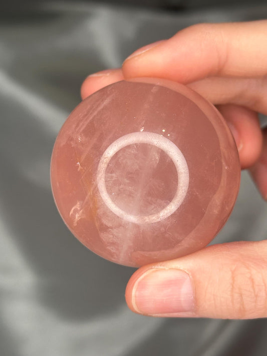 Rose Quartz Sphere – Polished Pink Crystal Orb of Love, Gentle Heart Chakra Stone, Decor, Meditation, or Gift Display