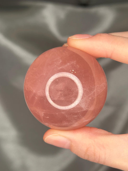 Rose Quartz Sphere – Polished Pink Crystal Orb of Love, Gentle Heart Chakra Stone, Decor, Meditation, or Gift Display