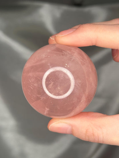 Rose Quartz Sphere – Polished Pink Crystal Orb of Love, Gentle Heart Chakra Stone, Decor, Meditation, or Gift Display