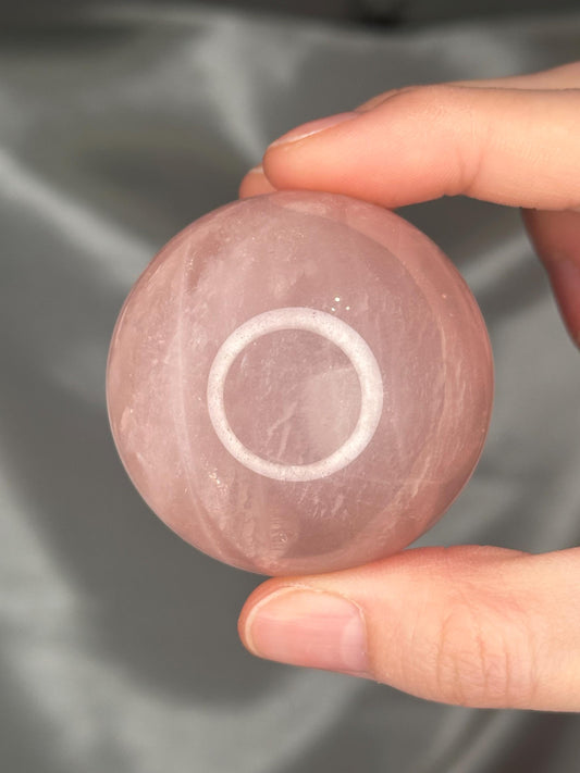 Rose Quartz Sphere – Polished Pink Crystal Orb of Love, Gentle Heart Chakra Stone, Decor, Meditation, or Gift Display