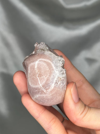 Pink Amethyst Skull Carving | Natural Pink Amethyst Crystal Sculpture | Polished Stone Skull Mineral Specimen for Collectors & Display