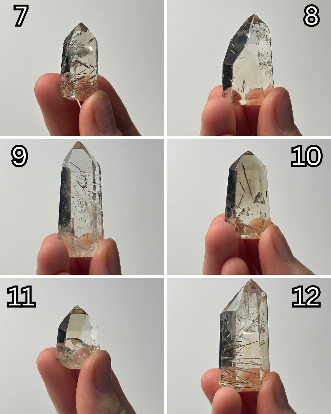 RARE Citrine & Clear Quartz with Rutile – You Pick | Polished Towers | Needle Inclusion Quartz Points | Natural Yellow and Clear Specimens