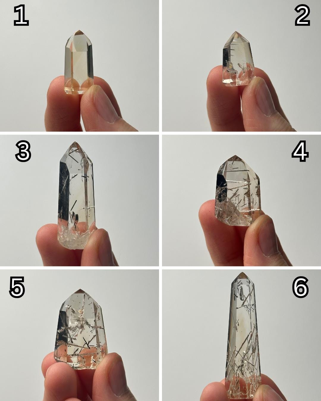 RARE Citrine & Clear Quartz with Rutile – You Pick | Polished Towers | Needle Inclusion Quartz Points | Natural Yellow and Clear Specimens