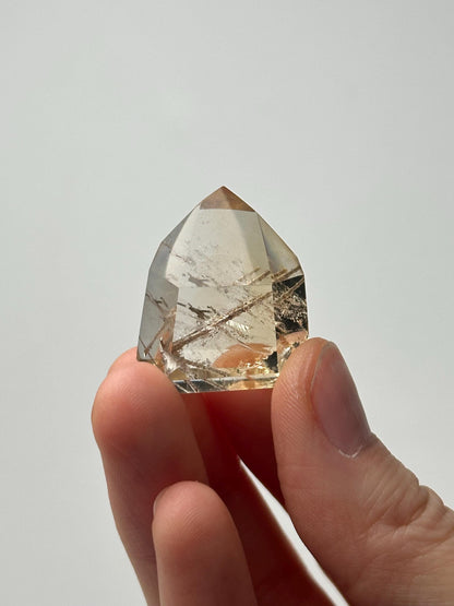RARE Citrine & Clear Quartz with Rutile – You Pick | Polished Towers | Needle Inclusion Quartz Points | Natural Yellow and Clear Specimens