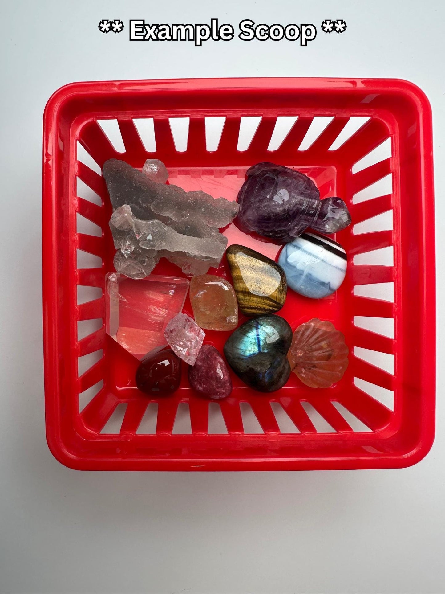 Assorted Crystal Confetti Mix | Tumbles, Palmstones, Minis & Mineral Specimens | No Duplicates | Blind Scoop Crystal Assortment