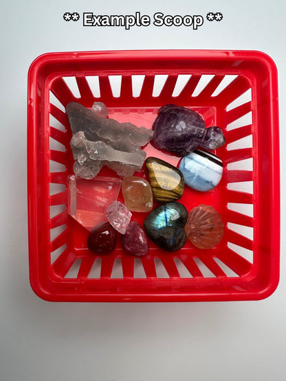 Assorted Crystal Confetti Mix | Tumbles, Palmstones, Minis & Mineral Specimens | No Duplicates | Blind Scoop Crystal Assortment