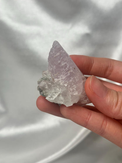 Lavender Calcite with Chlorite & Quartz | Fond Poulain, Maronne, Isère France | Rare Alpine Mineral Specimen
