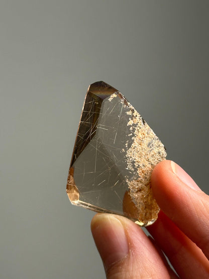 Rutile Garden Quartz | Natural Quartz Crystal with Rutile and Garden Inclusions | Polished Mineral Specimen for Collectors & Display