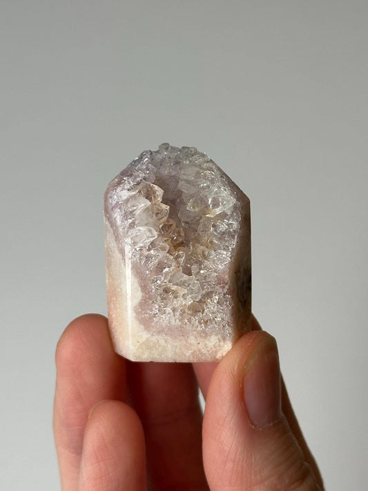Mini Pink Amethyst Tower | Calming Crystals for Emotional Healing and Balance | Polished Point for Gift or Display