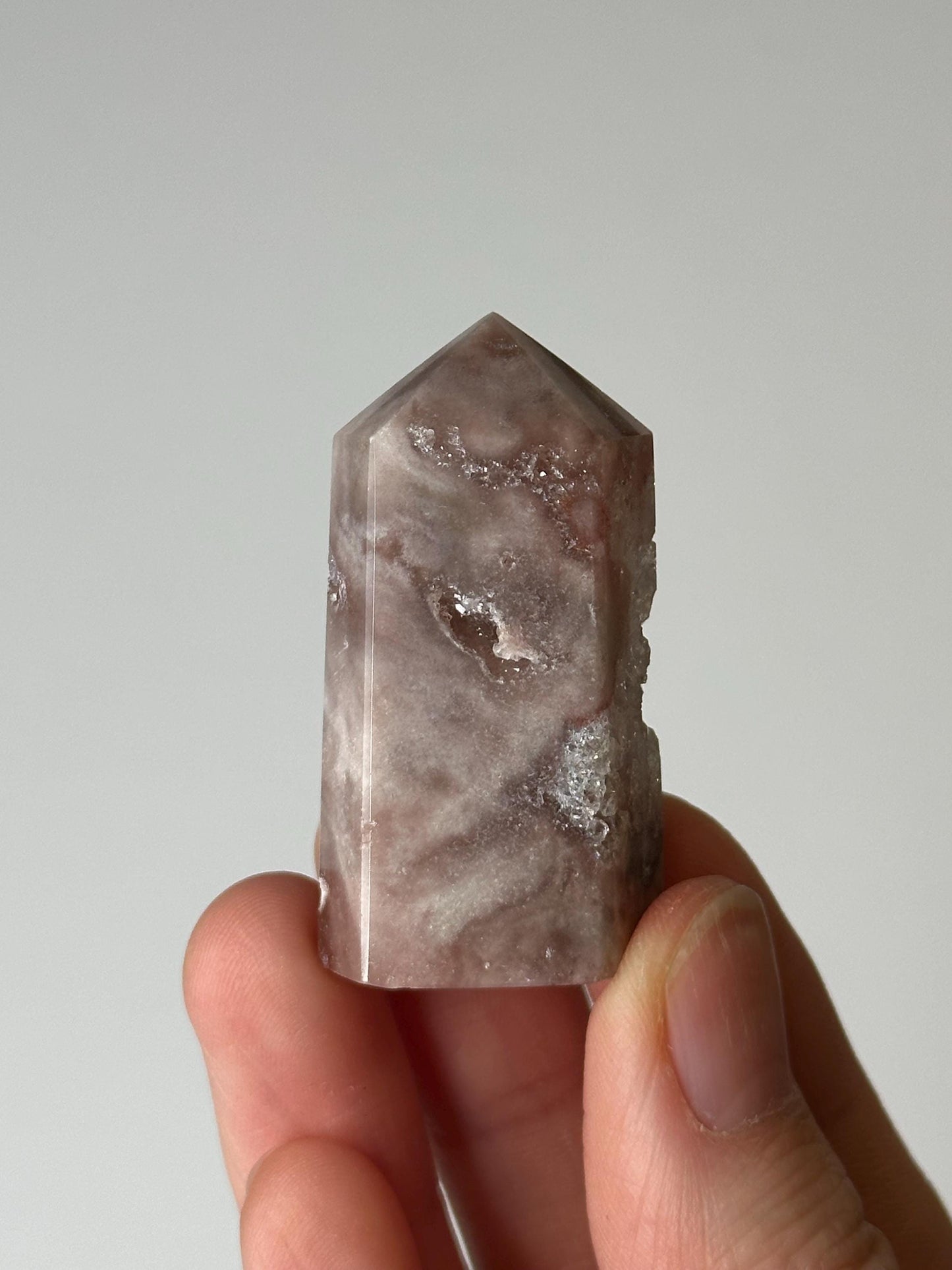Mini Pink Amethyst Tower | Calming Crystals for Emotional Healing and Balance | Polished Point for Gift or Display