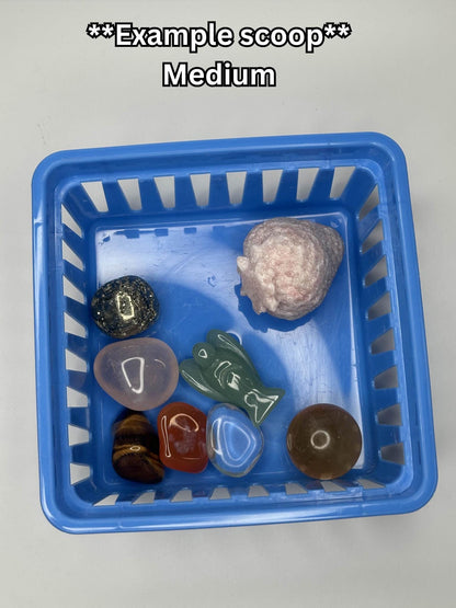 Assorted Crystal Confetti Mix | Tumbles, Palmstones, Minis & Mineral Specimens | No Duplicates | Blind Scoop Crystal Assortment