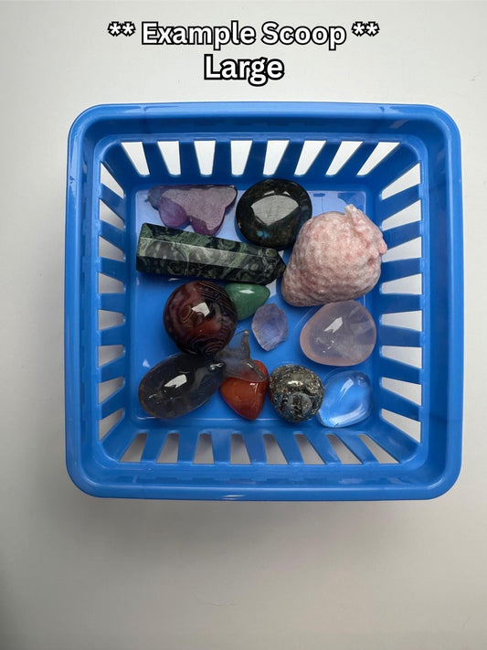 Assorted Crystal Confetti Mix | Tumbles, Palmstones, Minis & Mineral Specimens | No Duplicates | Blind Scoop Crystal Assortment