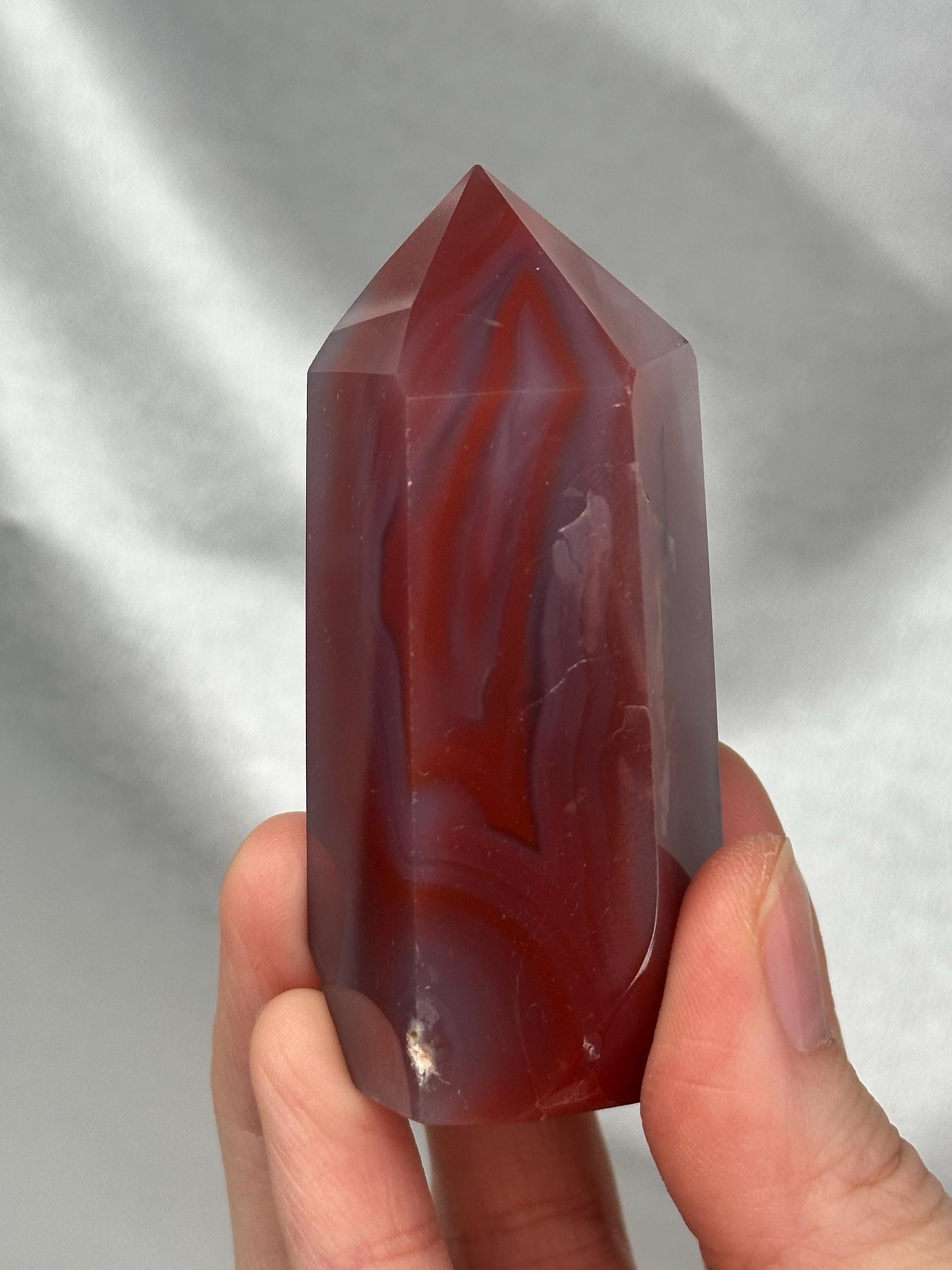 Swazi Agate Tower | Natural Banded Agate Crystal Point | Polished Standing Mineral Specimen for Collectors & Display