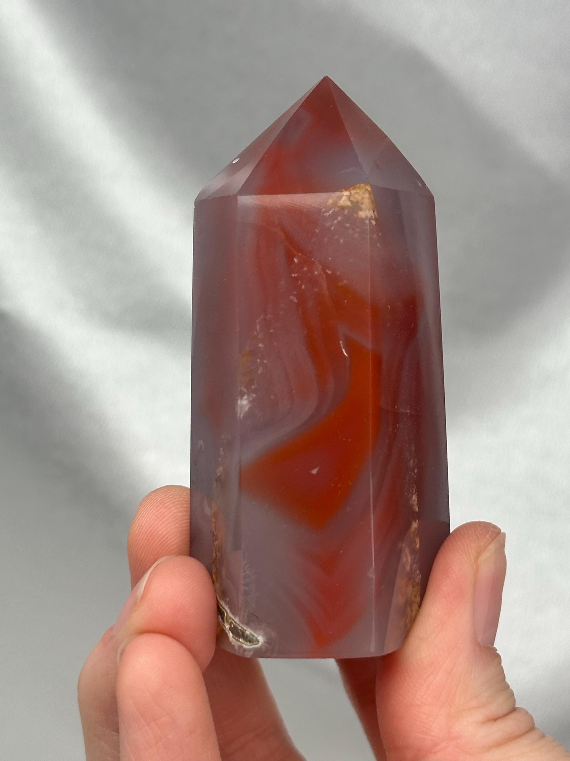 Swazi Agate Tower | Natural Banded Agate Crystal Point | Polished Standing Mineral Specimen for Collectors & Display