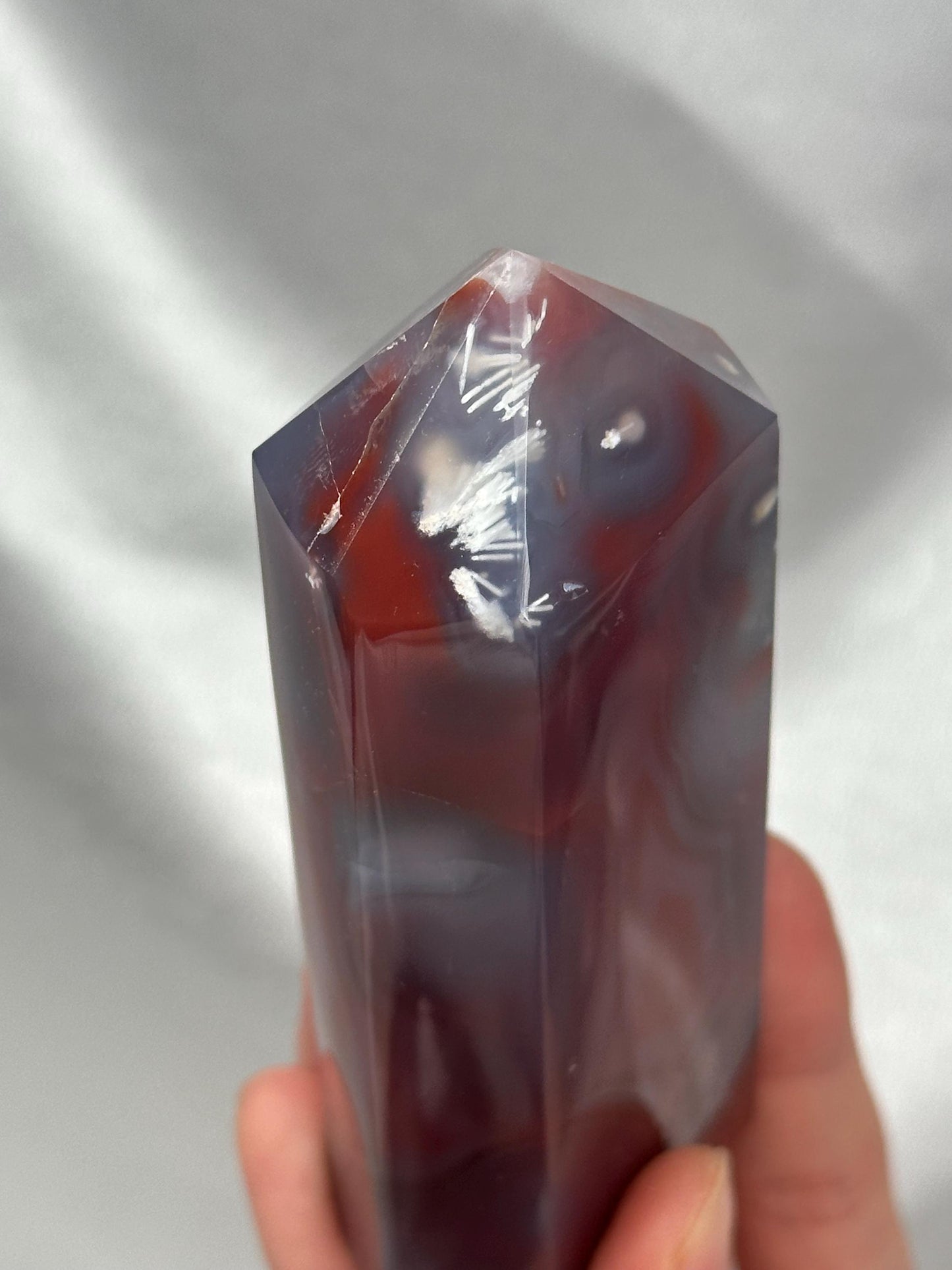 Swazi Agate Tower | Natural Banded Agate Crystal Point | Polished Standing Mineral Specimen for Collectors & Display