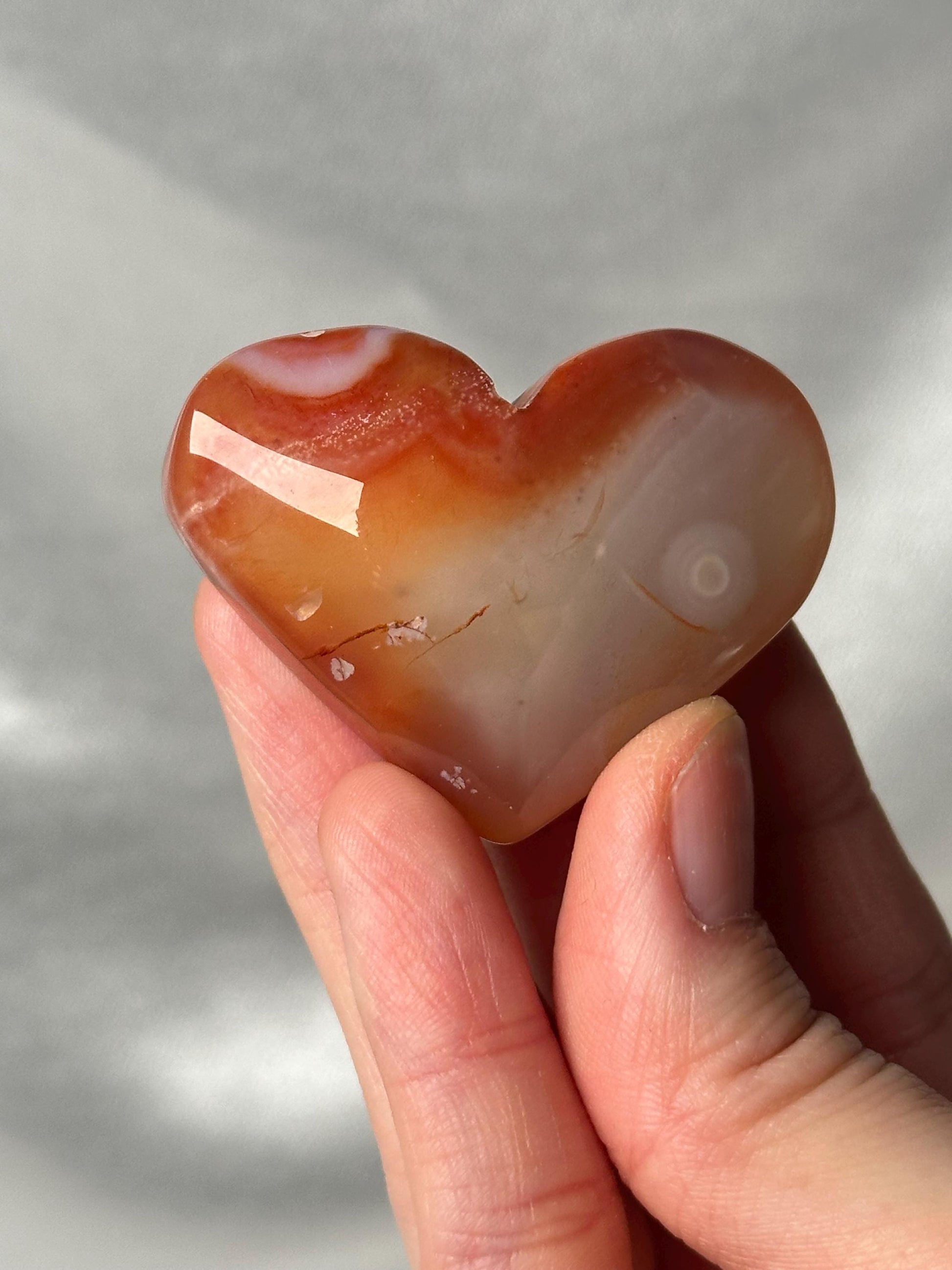 Druzy Carnelian Heart - YOU PICK! | Natural Orange Crystal Heart with Druzy Pocket | Polished Stone Heart Mineral Specimen for Display