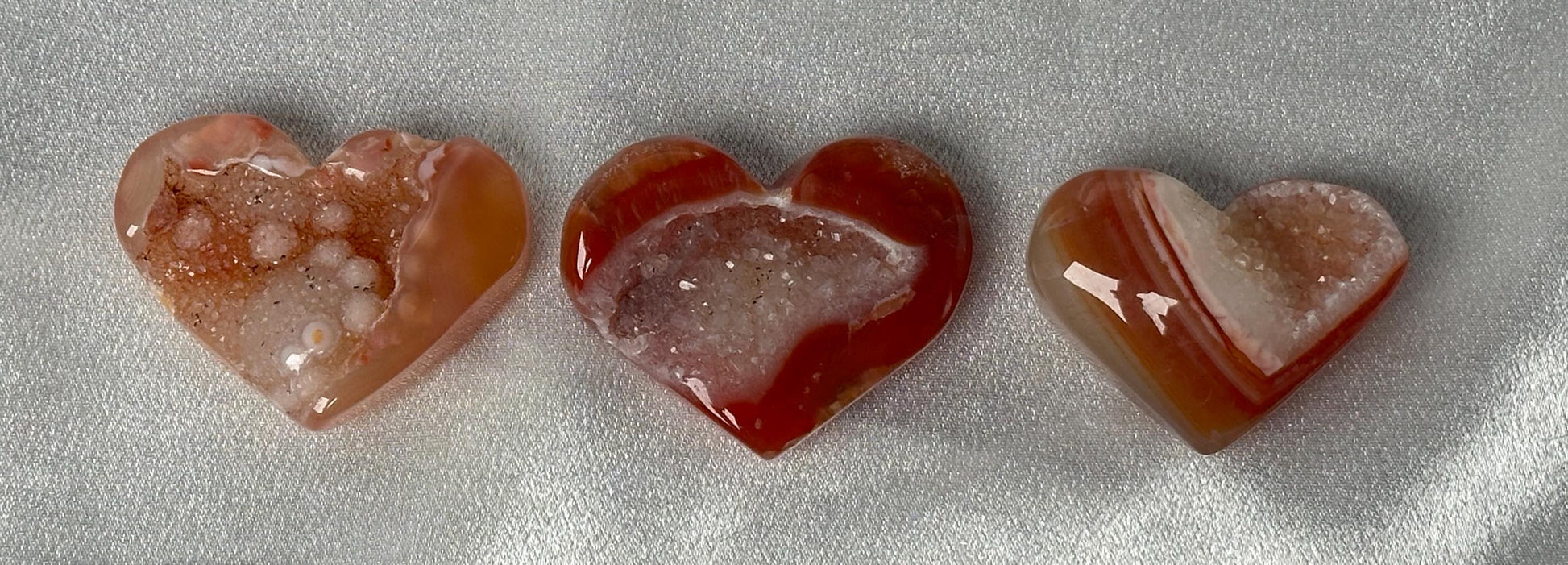 Druzy Carnelian Heart - YOU PICK! | Natural Orange Crystal Heart with Druzy Pocket | Polished Stone Heart Mineral Specimen for Display