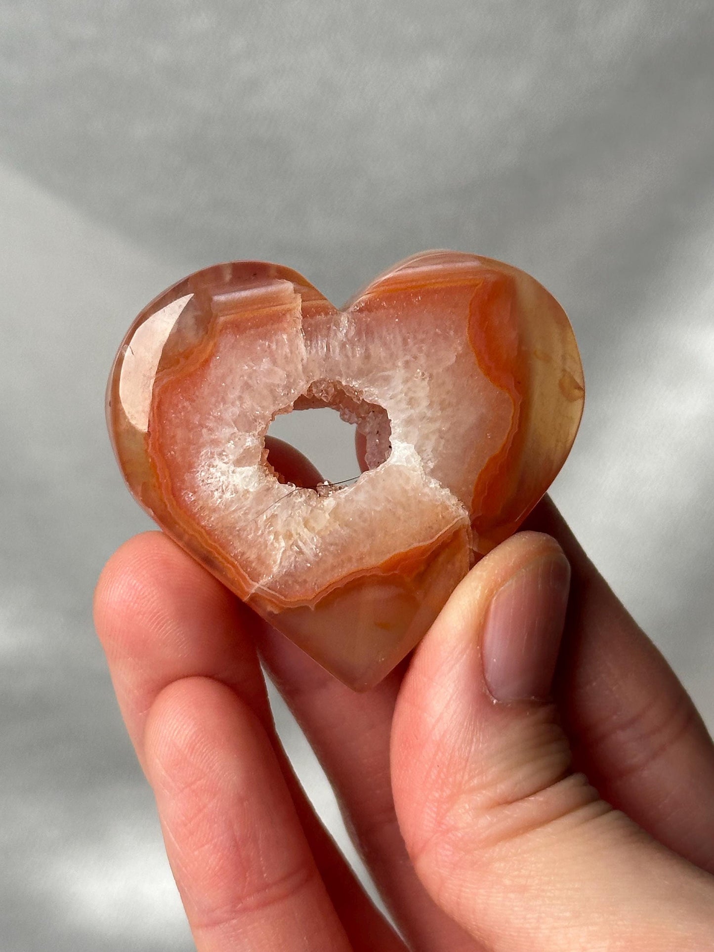 Druzy Carnelian Heart - YOU PICK! | Natural Orange Crystal Heart with Druzy Pocket | Polished Stone Heart Mineral Specimen for Display
