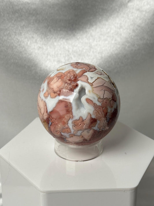 Cotton Candy Agate Sphere - YOU PICK! | Natural Pink Agate Crystal Ball | Polished Agate Mineral Sphere Specimen for Collectors & Display