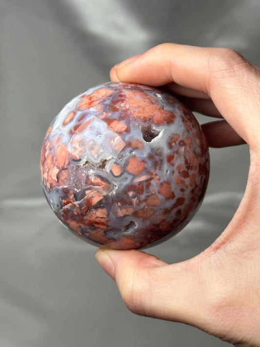 Blue Cotton Candy Agate Sphere - YOU PICK! | Natural Pink Agate Crystal Ball | Polished Agate Mineral Sphere Specimen for Collectors