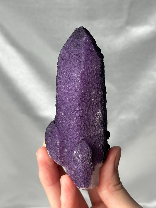 Fluorite on Candle Quartz from Inner Mongolia | Natural Fluorite Crystal Growth on Quartz | Unique Mineral Specimen for Collectors & Display