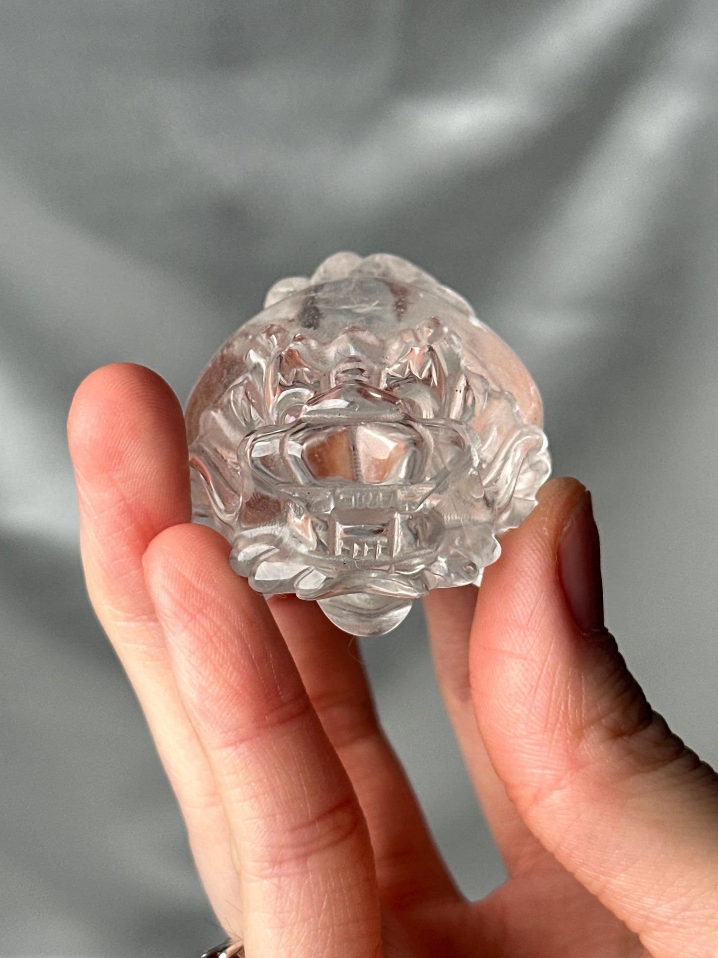 Clear Quartz Lóngguī Carving | Natural Clear Quartz Dragon Turtle Sculpture | Polished Crystal Guardian Figurine for Collectors & Display