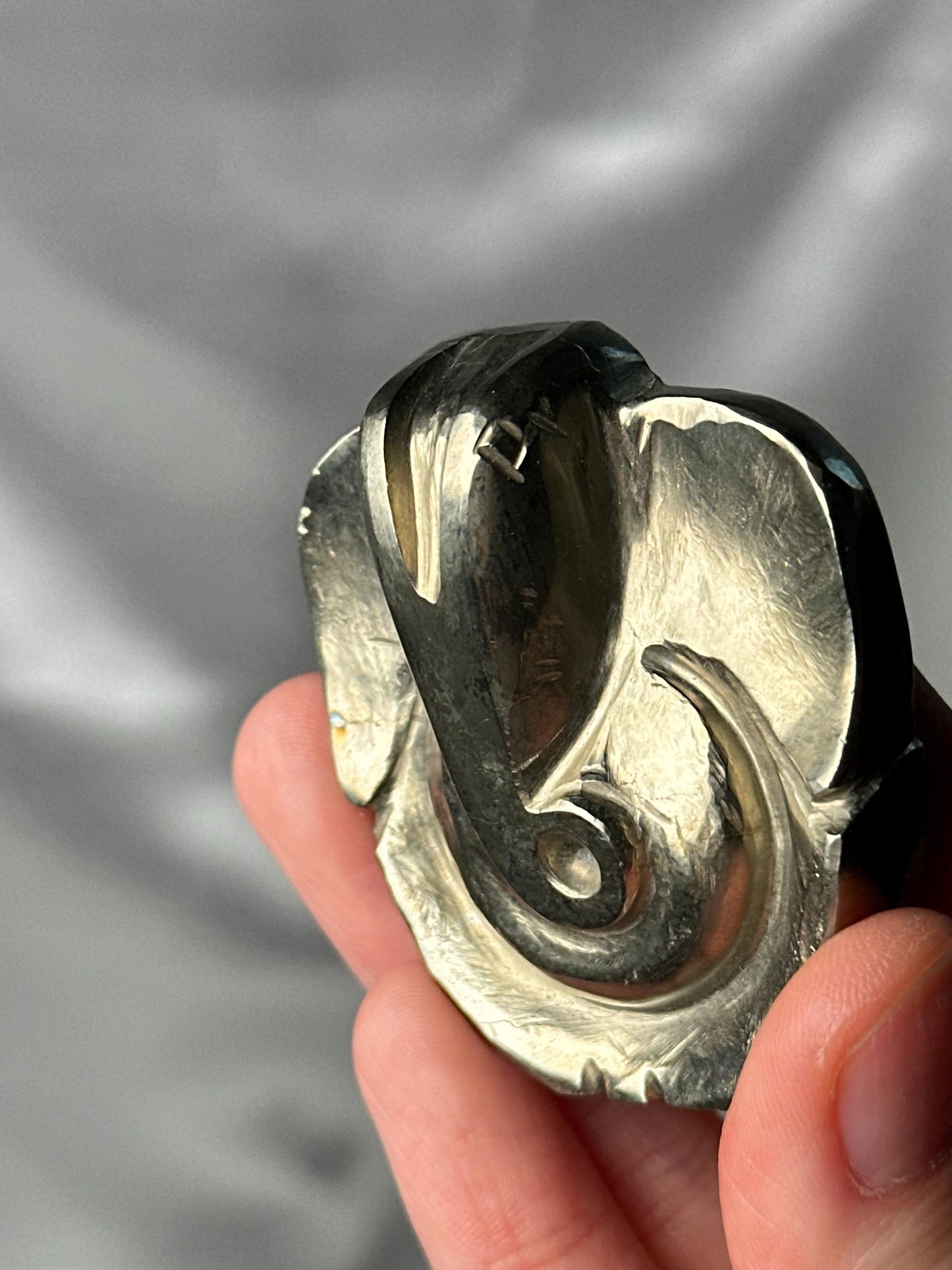 Avant Garde Ganesha Palm Stone Carving | Hand Carved Stone Ganesha Sculpture | Polished Crystal Palm Figurine for Collectors & Display