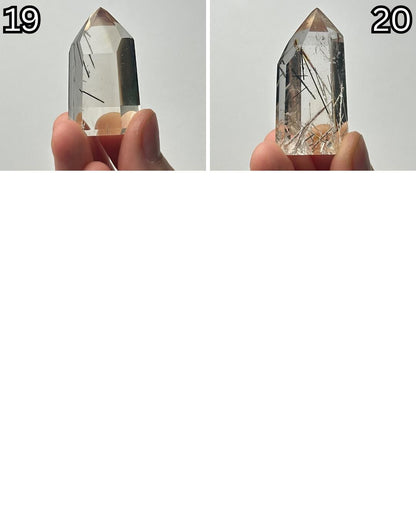 RARE Citrine & Clear Quartz with Rutile – You Pick | Polished Towers | Needle Inclusion Quartz Points | Natural Yellow and Clear Specimens