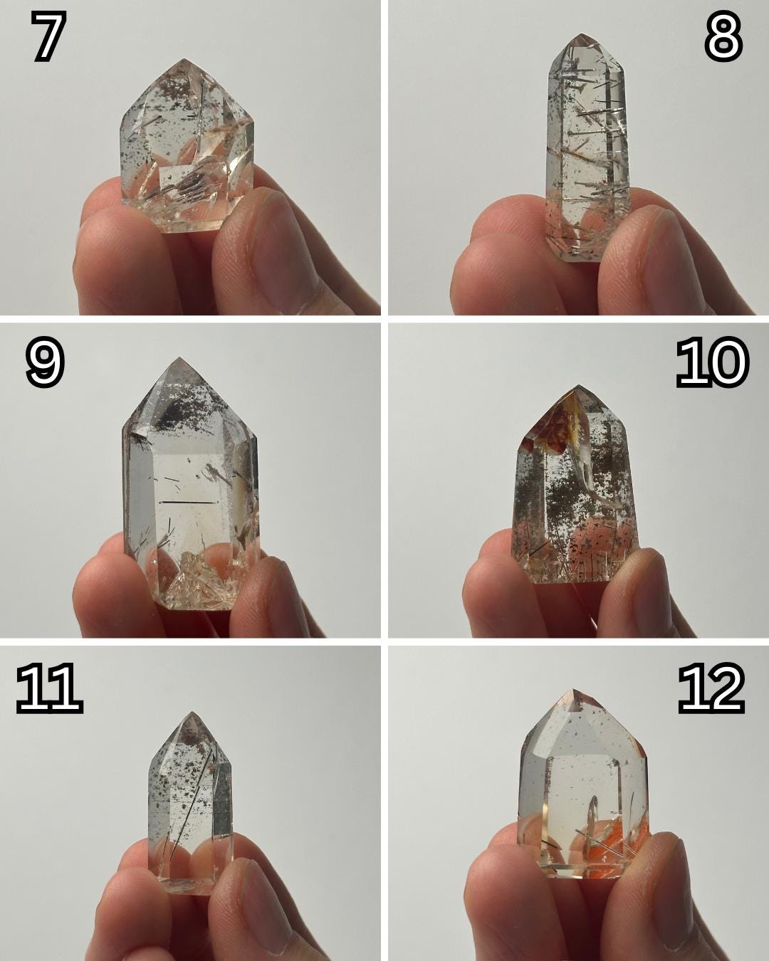 RARE Citrine & Clear Quartz with Rutile – You Pick | Polished Towers | Needle Inclusion Quartz Points | Natural Yellow and Clear Specimens