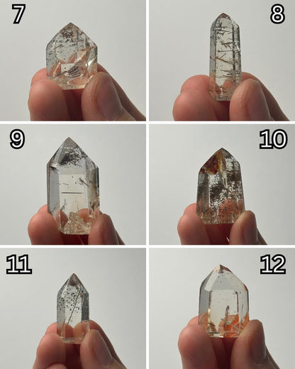 RARE Citrine & Clear Quartz with Rutile – You Pick | Polished Towers | Needle Inclusion Quartz Points | Natural Yellow and Clear Specimens