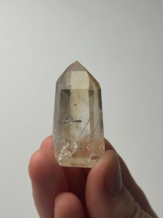 RARE Citrine & Clear Quartz with Rutile – You Pick | Polished Towers | Needle Inclusion Quartz Points | Natural Yellow and Clear Specimens