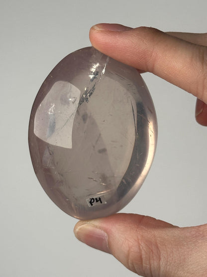 HQ Rose Girasol Quartz Palm Stone with Asterism Star | Natural Pink Quartz Hand Stone | Polished Mineral Specimen for Collectors & Display