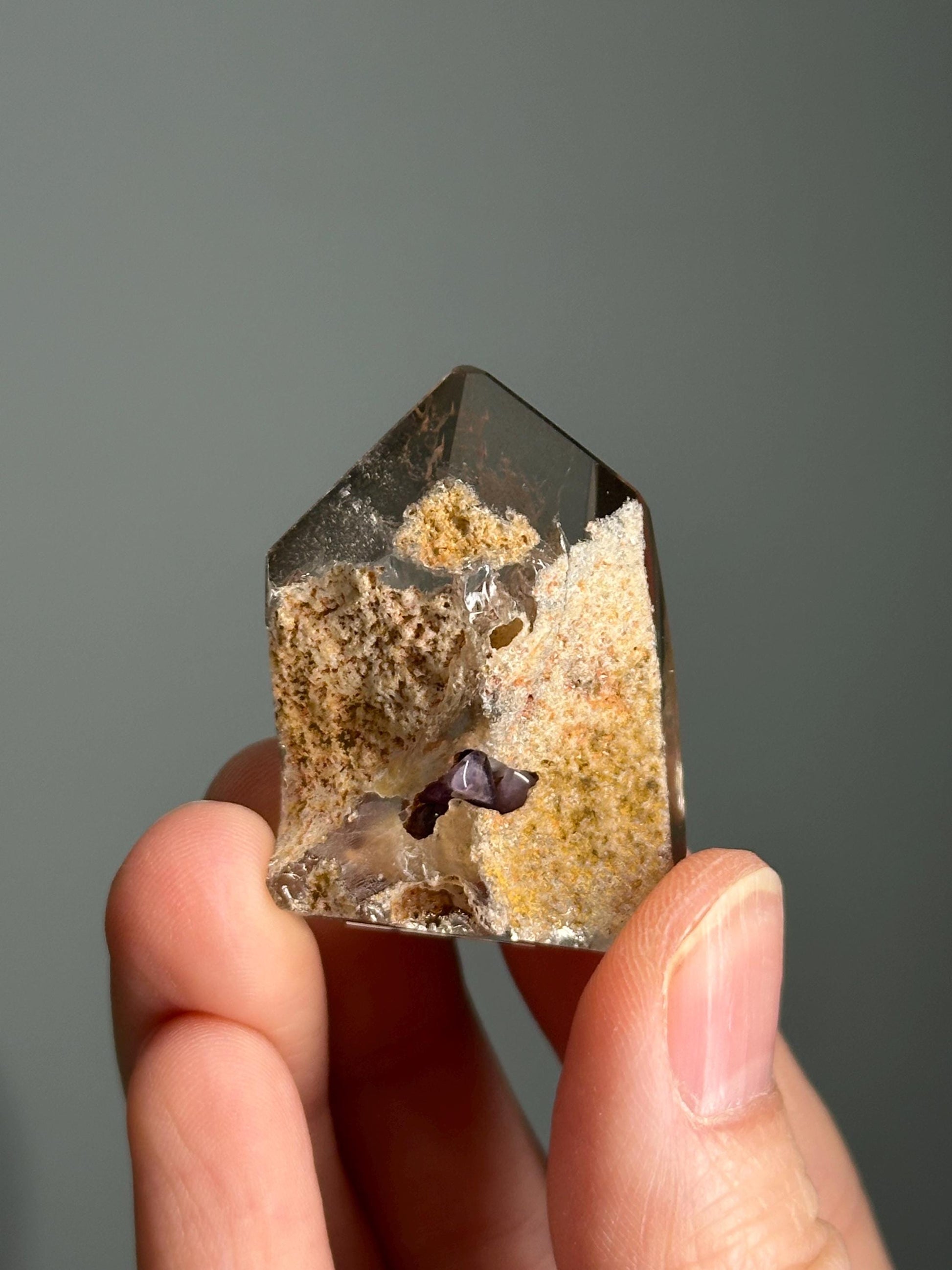 Garden Quartz Freeform | Natural Inclusion Quartz Crystal | Polished Freeform Mineral Specimen for Collectors & Display